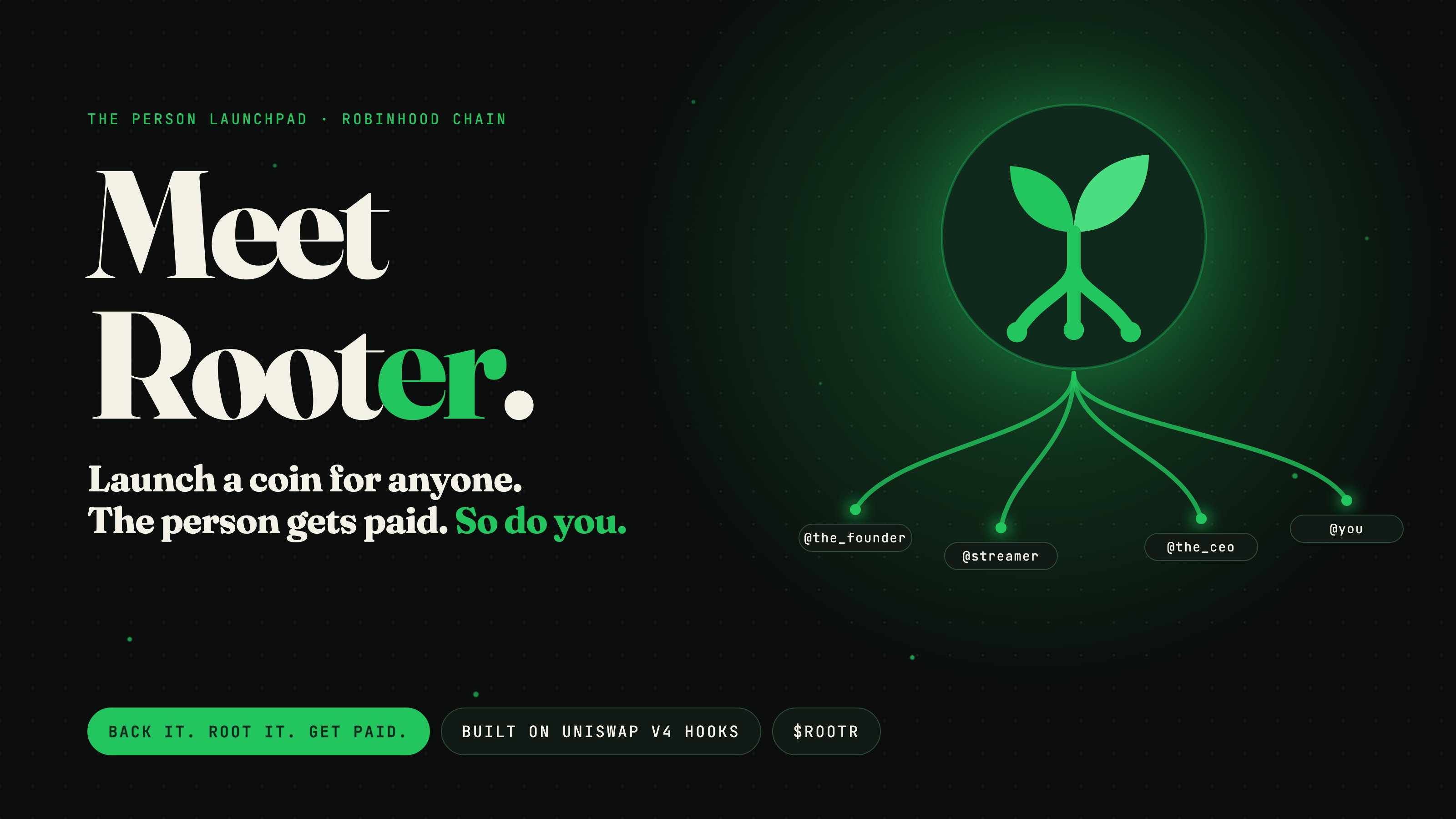 Launch card 01 · Meet Rooter
